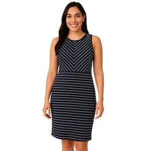 Old Navy Knit Dress White Navy Stripe Sleeveless Tank Women's WOMAN'S Medium